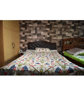 Hand-Embroidered Crewel Bed Cover