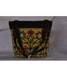 Hand-Embroidered Crewel Bag